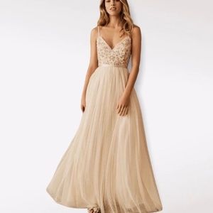 BHLDN x Needle & Thread Emma Ditsy Bodice Cami Embroidered Tulle Prom Formal